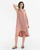 Summer Cotton Linen Solid Color Sleeveless Irregular Round Neck Long Dress