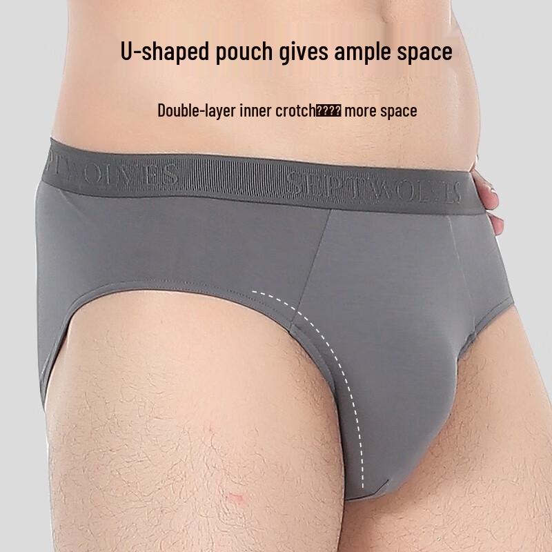 SEPTWOLVES Men's Ice Silk Anti-Mite & Antibacterial Trunks