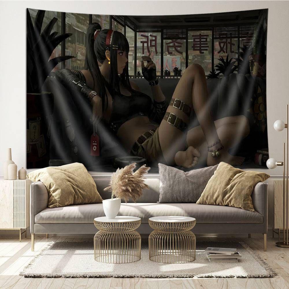 anime tapestry gothic girl very large 75x100