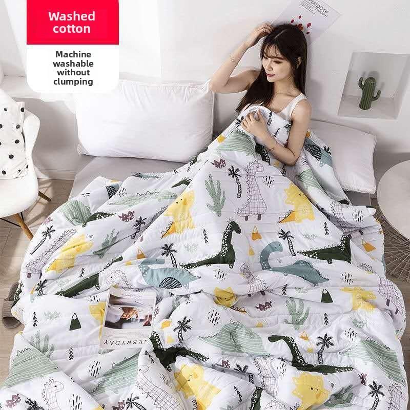 Stylish Blanket Summer Polyester Fiber Fill Water Wash Cotton For Indoor Use