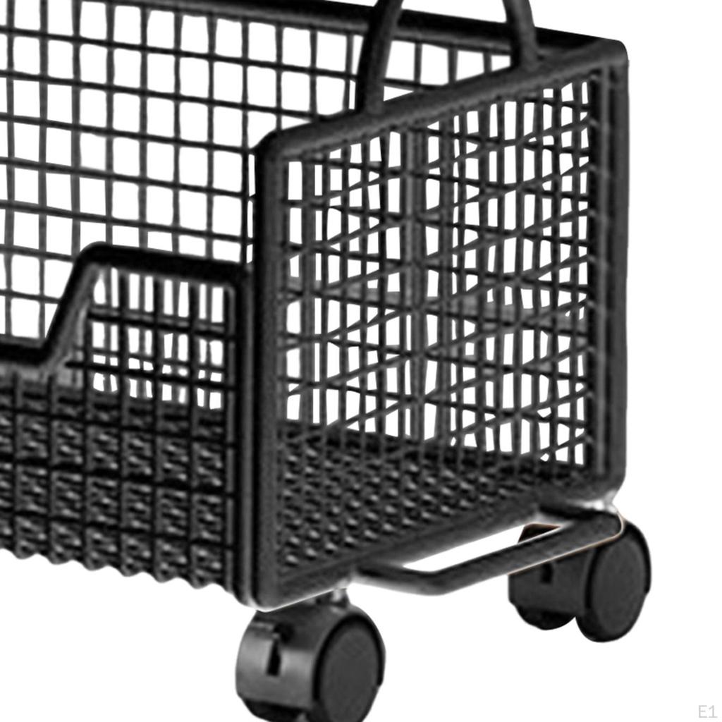 Pojízdný vozík na knihy Organizér na spisy Úložný prostor do ubytovny Časopisy Multifunkční s kolečky do spíže