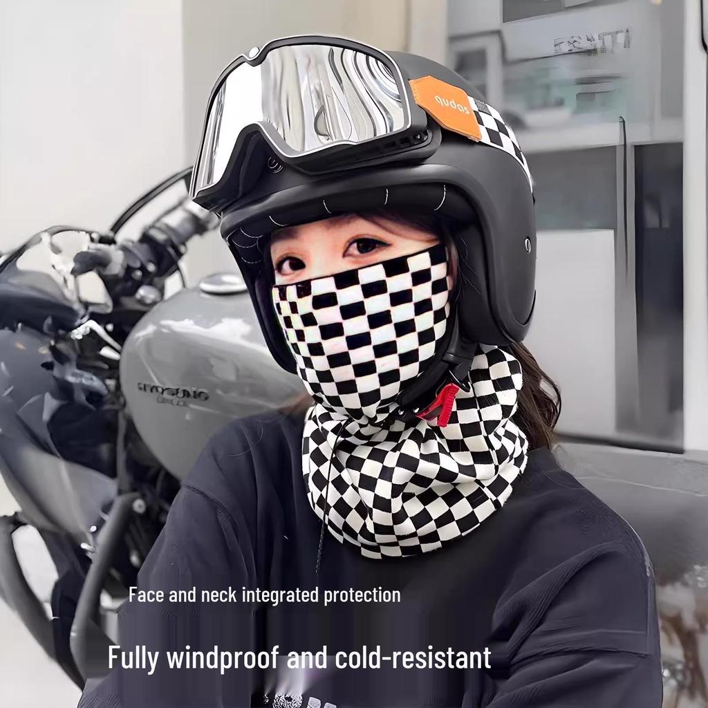 Autumn & Winter Versatile Women's Scarf with Ear-Hanging Face Mask and Warm Neck Gaiter