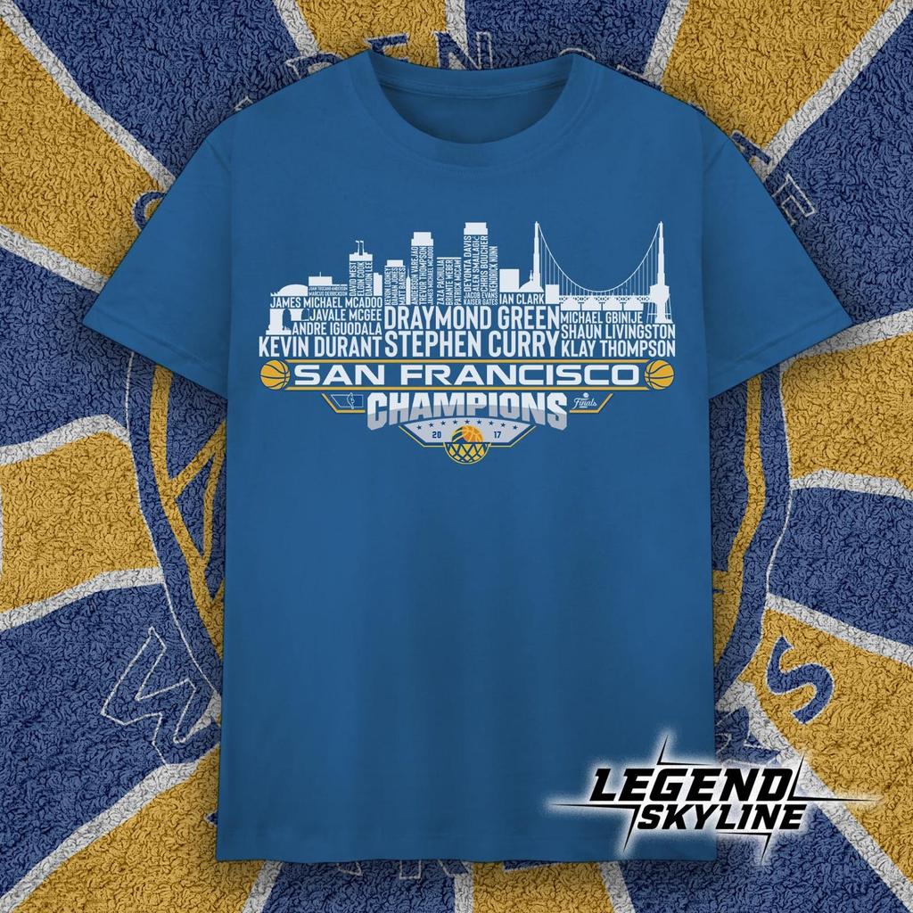 Golden State Dream Team Basketball Champions 2017, San Francisco City Skyline Shirt and kids tshirt