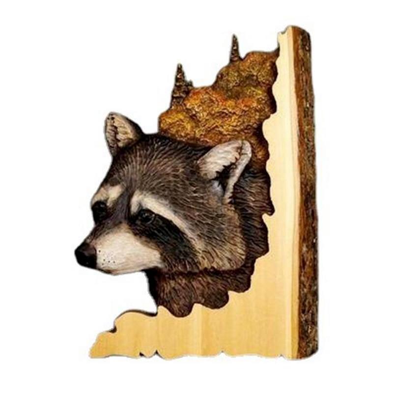 Animal Carving Handcraft Gift Wall Hanging Decor Handmade Wood Handicraft for Wild Nature Lover House Decoration