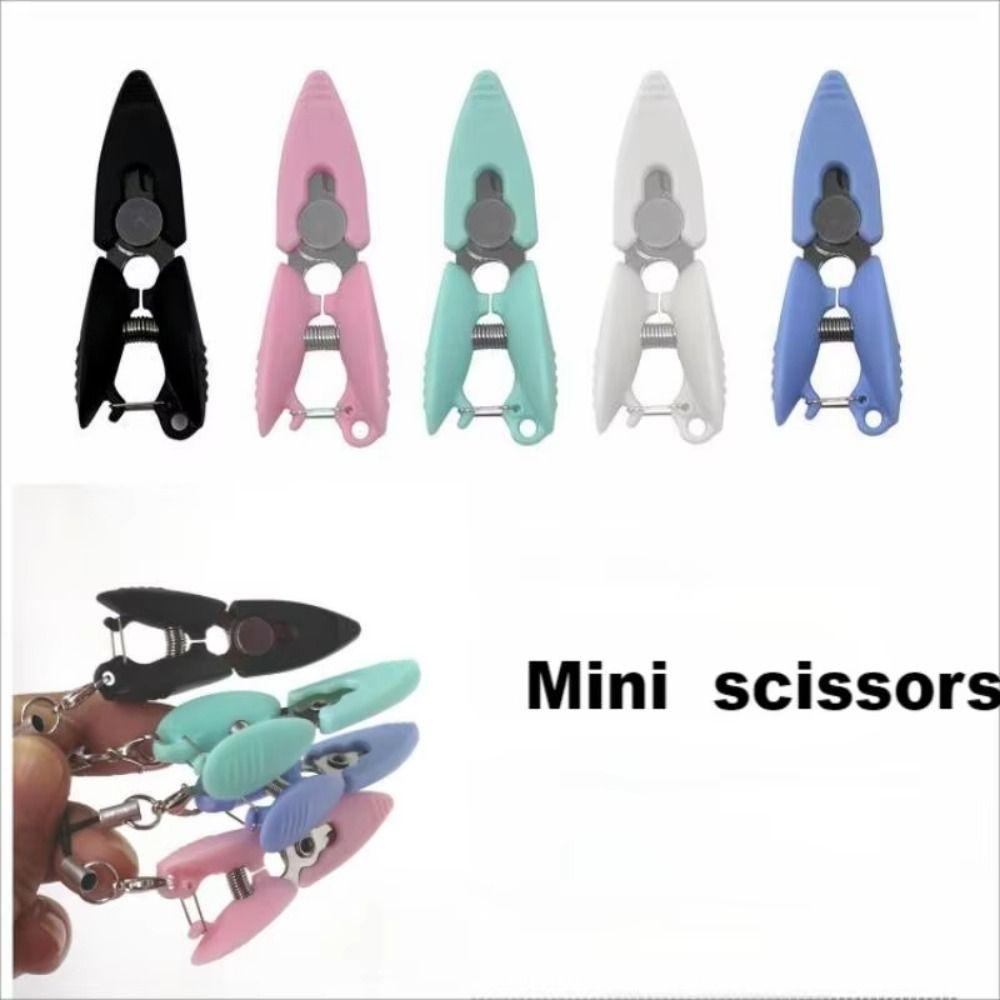 Plastic Mini Pocket Scissors Cartoon Cross Stitch Thread Trimmer  School Office Supplies