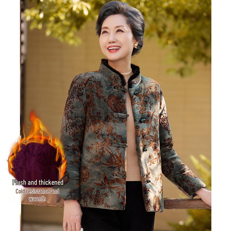 

SIFONE Зимняя новая куртка в китайском стиле с подкладкой для женщин среднего возраста 3XL