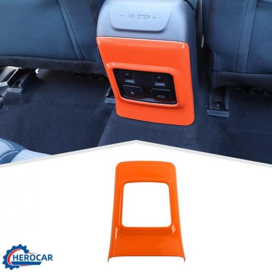 Rear Window Switch Panel Frame Cover Bezels Trim For Ford Bronco +Orange ABS