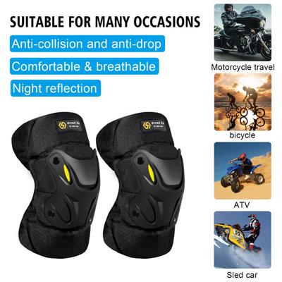 Motorrad-Knieschützer und Ellenbogenschützer, Reiten, Outdoor-Sport, Doppelgurte, verstellbar, Komfort, Stoßdämpfung, vier Jahreszeiten, universell