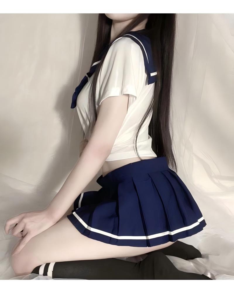 Hot New Japanese Korean Version of School Student Uniform Cosplay Costume Student Girl Pleated Skirt Sex Play Costume