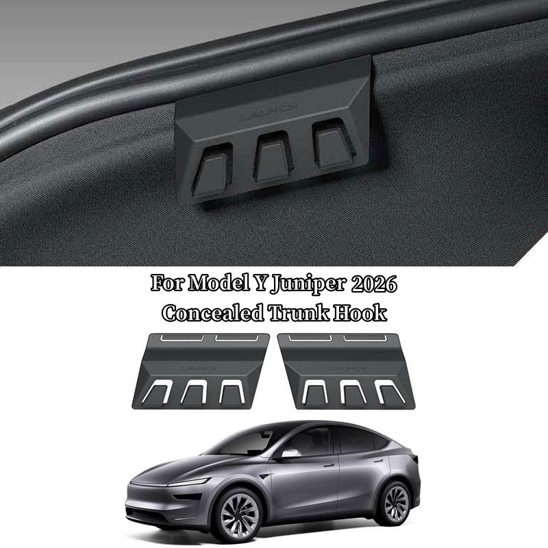 Pair Trunk Hook For Tesla For Model Y Juniper/Launch 2026, ABS Rear Trunk Both Sides Storage Hook Up, Car Interior Accessories
