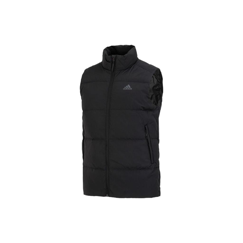 New adidas Logo Print Down Vest Black HN4403