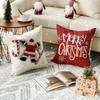 Christmas Themed Pillow Covers: Snowman, Let it Snow, Merry Christmas, Santa Skiing Sofa bed cushion cover,home decoration