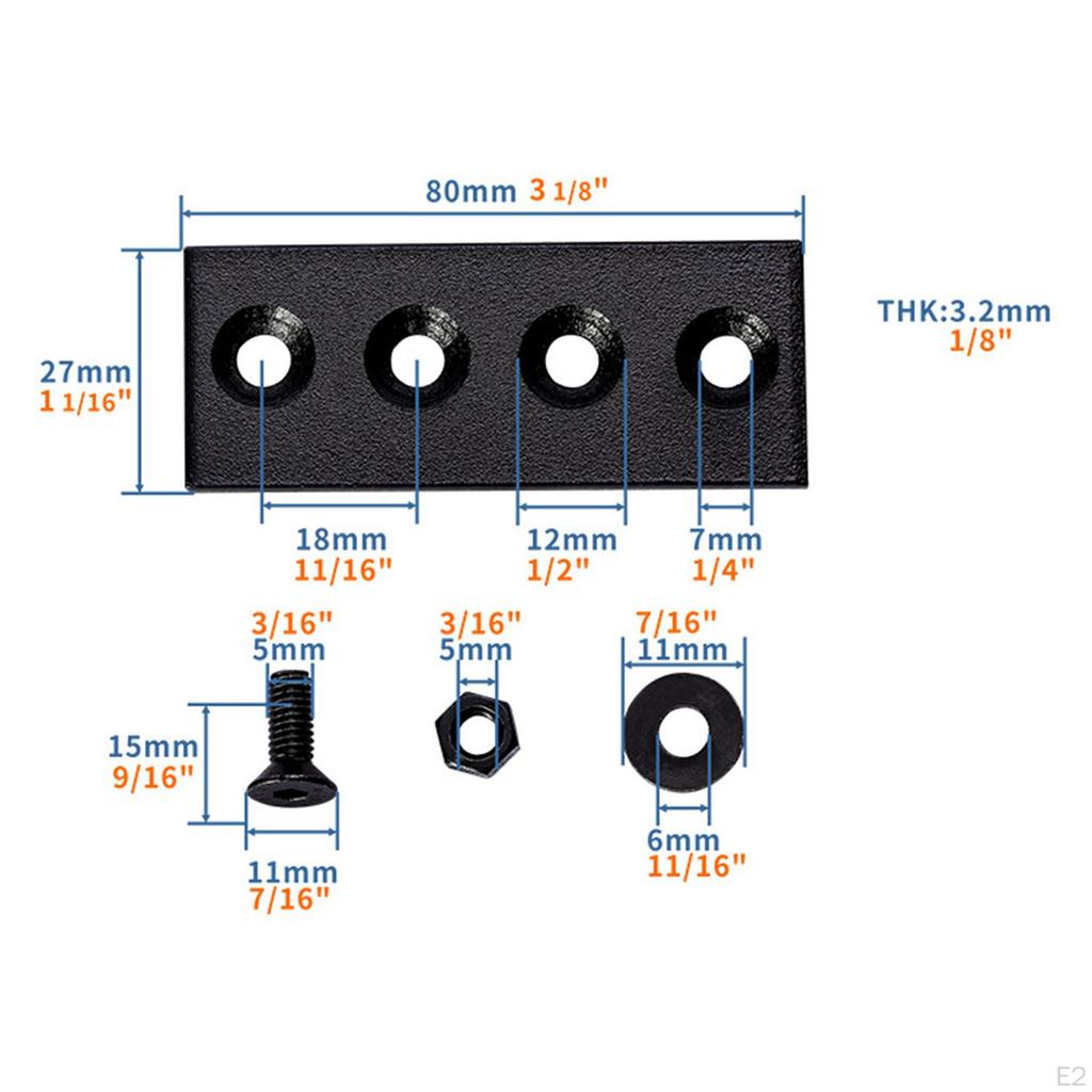 Sliding Barn Door Kit, Track Connector Plate with Screws, Durable Black Metal Heavy Duty Tools