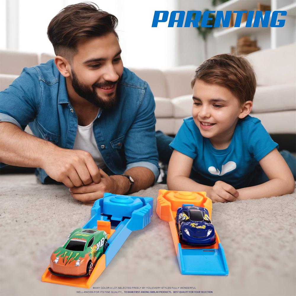 Mini Metallbahn-Starter, Wettbewerbs-Rennspiel zur Entwicklung feinmotorischer Fähigkeiten, Bestes Weihnachts-Geburtstagsgeschenk für Jungen Kinder