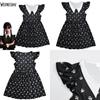Kids The Addams Family Wednesday Cosplay Costume Soft Black Milk Silk Dress