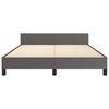 Bed Frame with Headboard Grey 140 x 200 cm Artificial Leather
