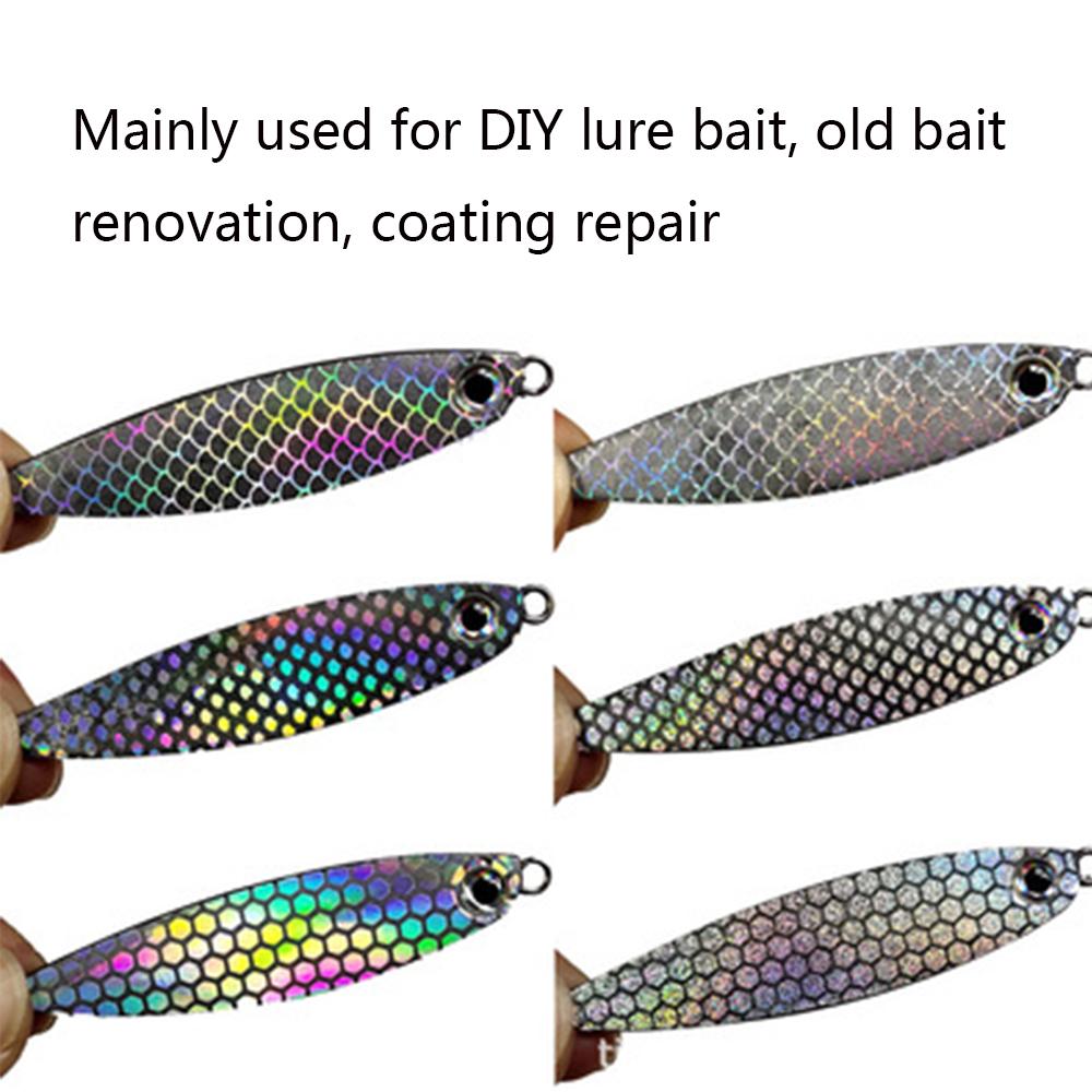 6 Colors Holographic Adhesive Film Change Color Sticker Fishing Lure Flash Tape Fly Tying Material
