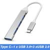 4 Port USB 3.0 Hub USB Hub Type C Dock Multi Splitter Adapter OTG Type C HUB for iPhone 15 Xiaomi Huawei Macbook Pro USB 3.0 2.0