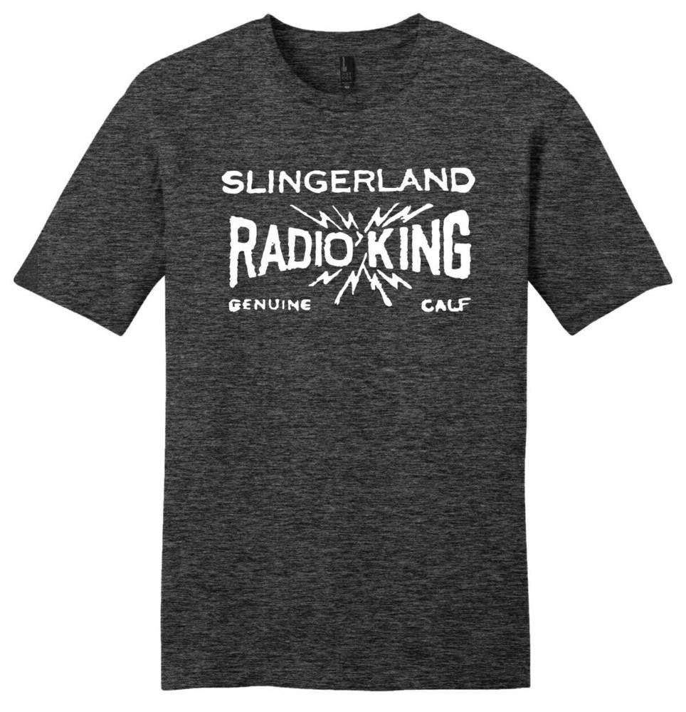 

Slingerland Radio King Genuine Calf Vintage TRI-BLEND Tee ShirtBlack Heather Unisex T-Shirt XL