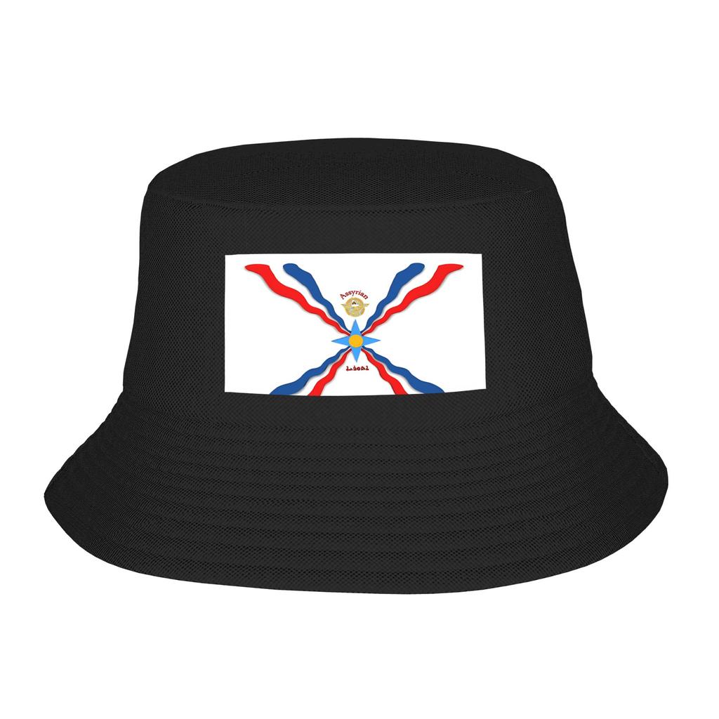 Assyrian Bucket Hat Summer Retro FisherUnisex Hats For Women Portable Travel Hiking Caps Hip Hop Printed Sun Hats