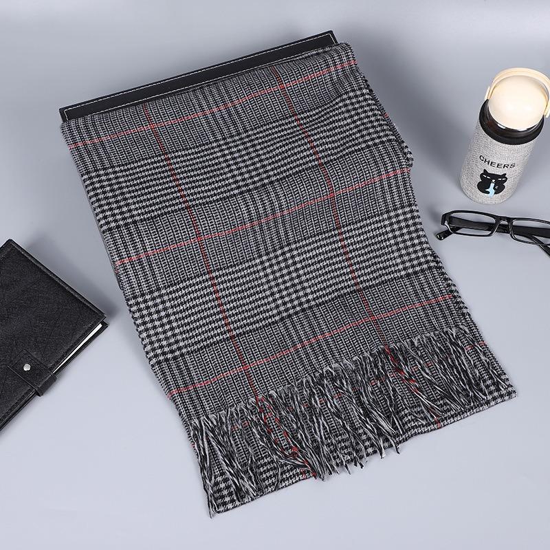 Winterschal Herrenschal Supermarktgeschenke, Dicker Schal, Echter Britischer Plaid-Thermoschal Plaid-Umfang