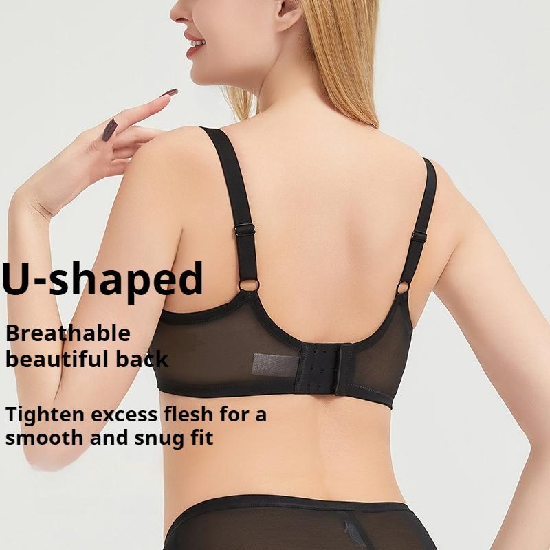 Spodní prádlo velkých velikostí pro ženy s velkými prsy, malá velikost proti povisání, nařasená prodyšná síťovina, velký košíček, podprsenka pro 200 catties