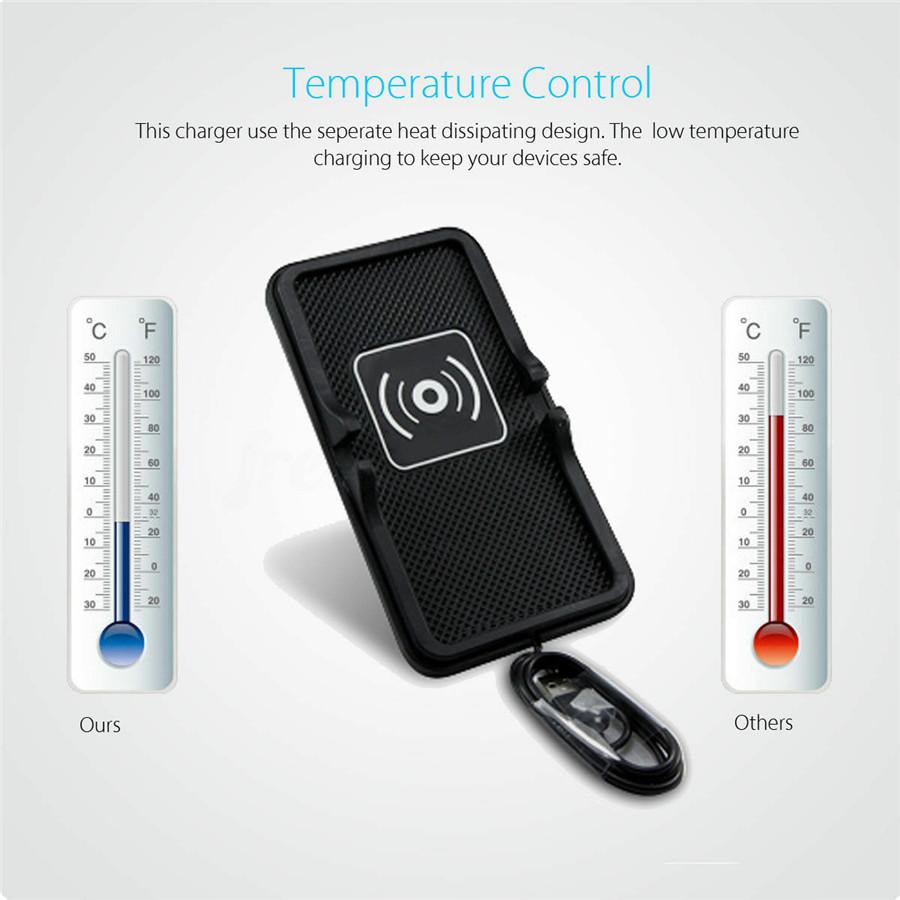 Portable Silicone Car Wireless Fast Charg Er Dashboard Holder Mount Non-Slip Pad