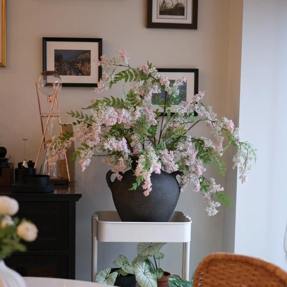 120cm Artificial Sophora Flower Handmade Beautiful Simulation Sophora Realistic Fake Flower Outdoor Garden Decor