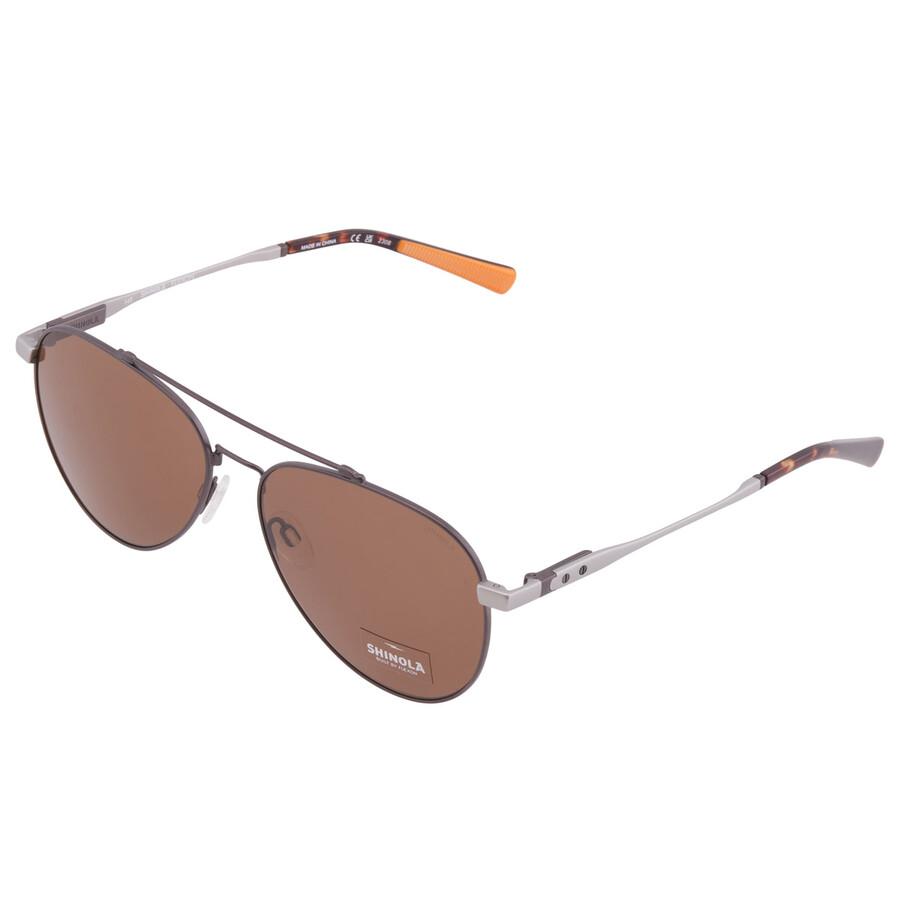 Shinola Brown Pilot Unisex Sunglasses Sh2101s 071 60