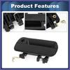 Car Exterior Door Handles Front Left for Hyundai Excel 90-94 Black 1 Pcs