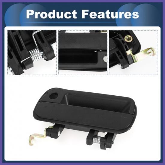 Car Exterior Door Handles Front Left for Hyundai Excel 90-94 Black 1 Pcs