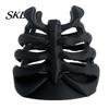 Office Desk Decoration Skeleton Ribcage Bone Pen Holder, 3D Printed Pencil Cup, Large Capacity Organizer Gothic for Pens Pencils Makeup Brushes