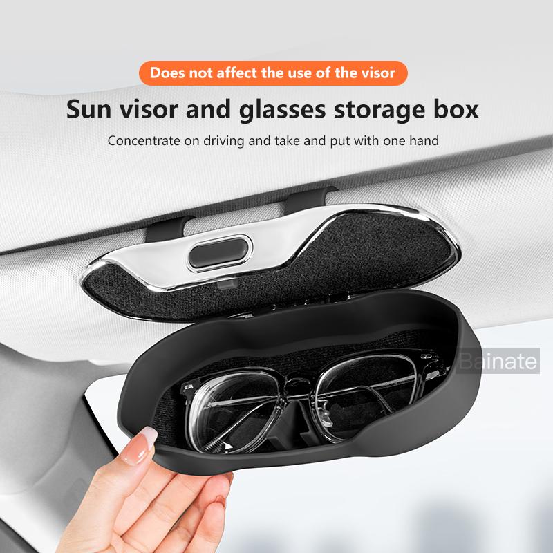 Car Glasses Box Portable For Mazda 2 3 6 Atenza Axela Demio CX3 CX-5 MPS RX-8 CX-30 Sunglasses Holder Auto Visor Eyeglasses Case