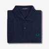 [M6000] Plain Fred Perry Shirt - Dark Carbon/Label Green Afpm2516000-Y49