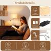 Lampe de bureau - NETTLIFE - Liseuse 360° - Abat-jour tissu blanc - Douille E27 - Interrupteurs séparés