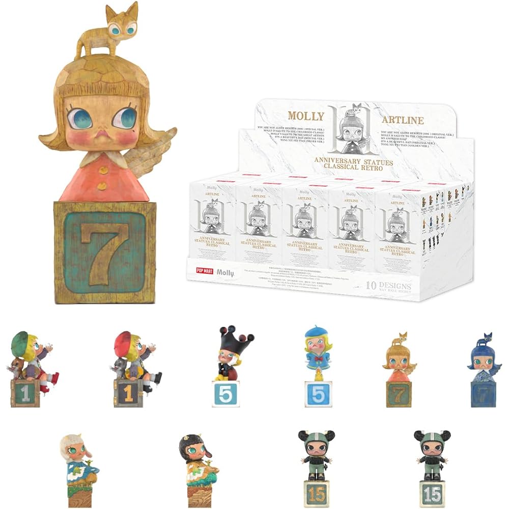 

Pop Mart Molly Anniversary Classical Retro Series Blind Box Figure 1 Piece Premium Toy Original Character