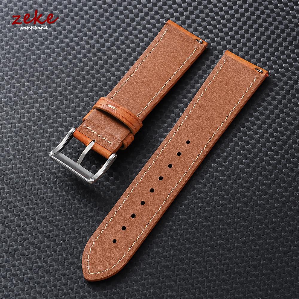 Retro Genuine Cowhide Watch Band Business Full-grain Leather Strap 18mm 20mm 22mm Quick Release Wristwatch Bands with Pin Buckle
