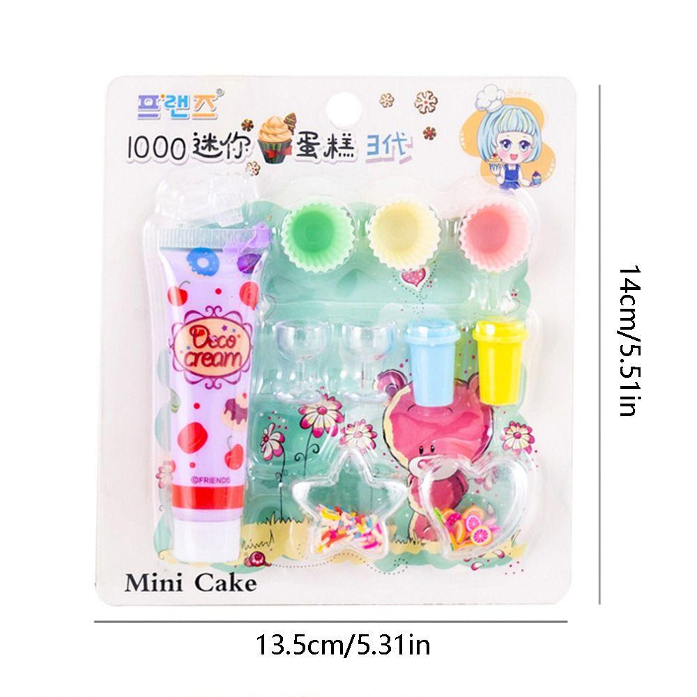 DIY Cake Model Simulation Cream Play House Toy Cartoon Ice Cream Dessert Making  Decoration