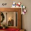 Festive Fireplace Mantel Decor Wooden Christmas Door Corner Decor, Santa Claus Reindeer/Snowman Topper Seasonal Art for Holiday Home Decoration,