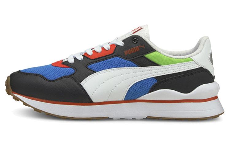 PUMA R78 Futr Low Top Running Shoes Black/White/Blue 374895-13 35.5