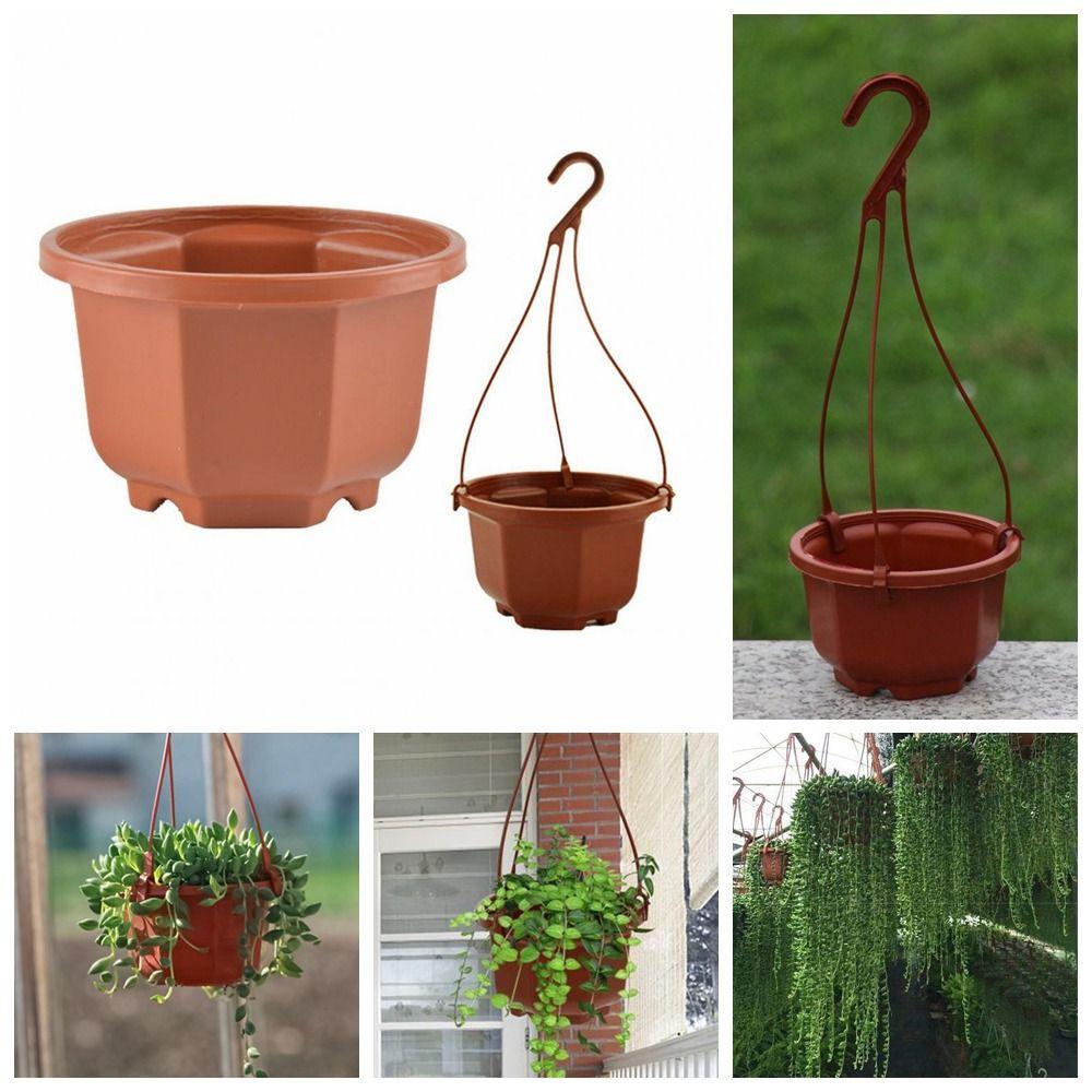 

Plastic Flower Pots Octagonal Flower Basket Creative Hanging Basket Balcony M
