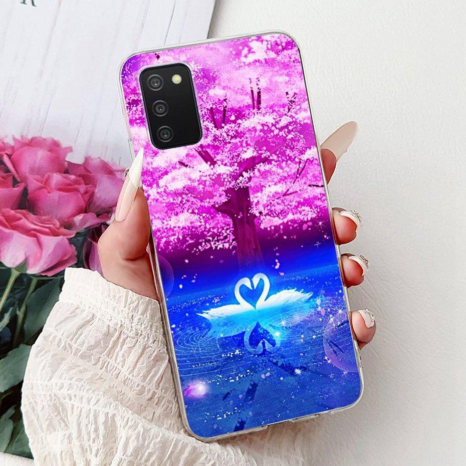 Cute Painting Phone Case For Samsung Galaxy A03s Soft Silicone TPU Back Covers For Samsung A03S SM-A037F A037G Cases Bumpers