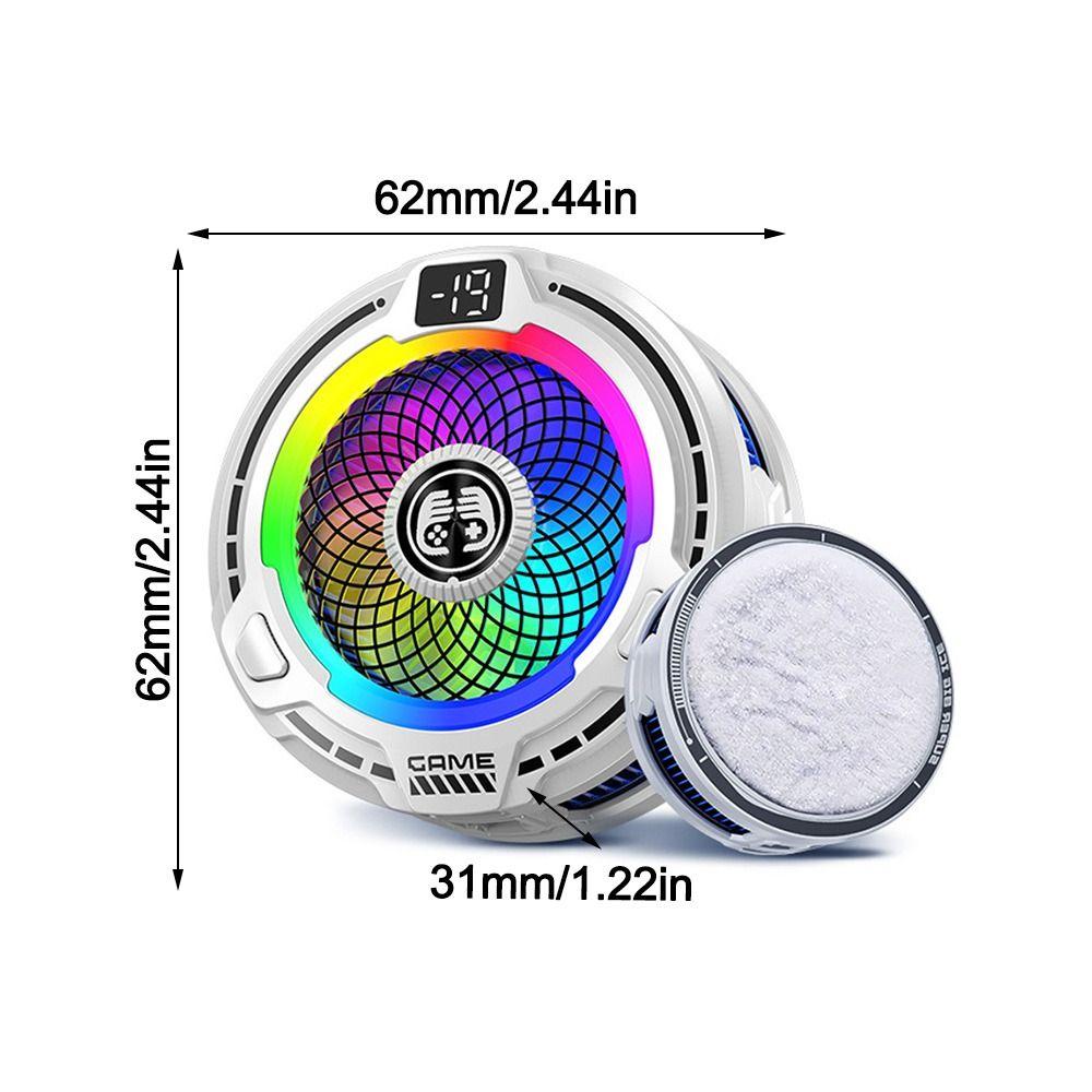 Back-clip Magnetic Cooling Fan 3-Speed Adjustable Mobile Phone Cooler  for Gaming Live Streams