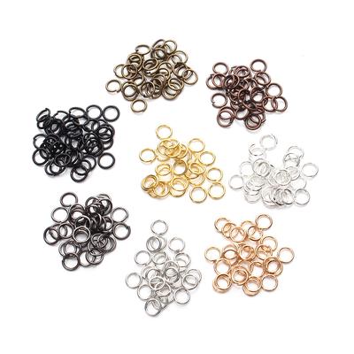200/100 peças anel único de galvanização, anel fechado conectado à mão, colar diy, acessórios de joias, anel de conexão