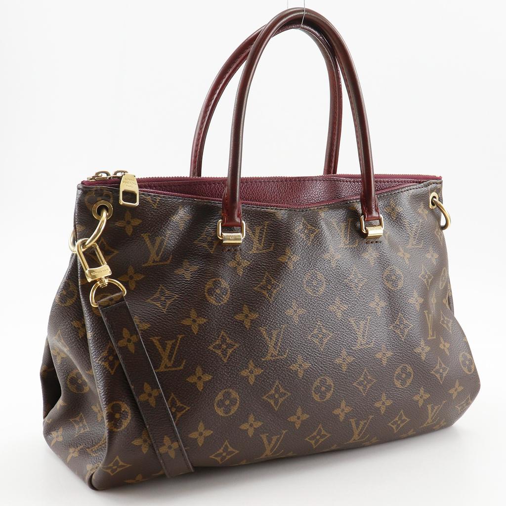 Louis Vuitton Pallas Handbag M41633 2WAYShoulder Brown Monogram Canvas Women Used