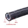 10FT 3M Universal AN4/6/8/10 PTFE Fuel Line Kit Nylon Stainless Steel Braided PTFE Fuel Hose with 8pcs Hose End Fitting Adapters