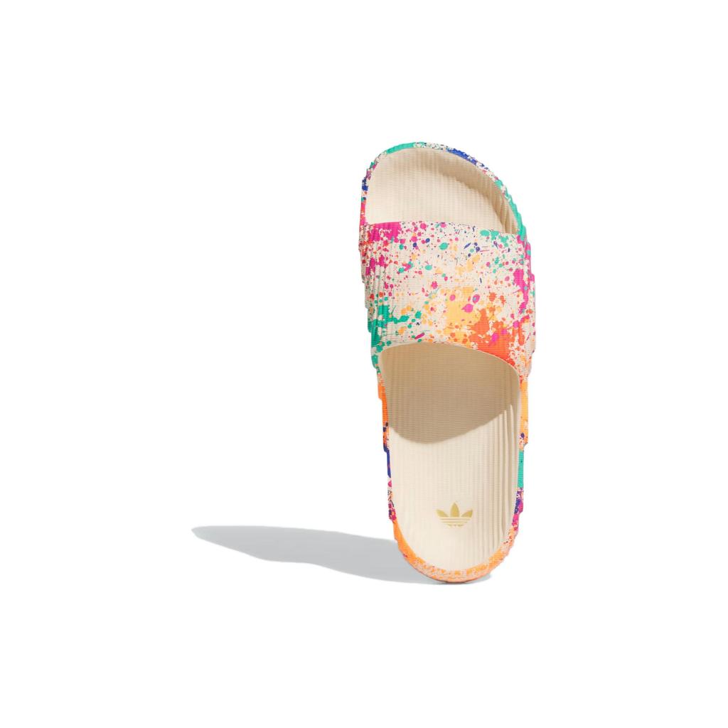 Adidas Adilette 22 Slide Sand Strata Paint Splatter Unisex Sneakers Cream Semi-Solar-Yellow IF1439