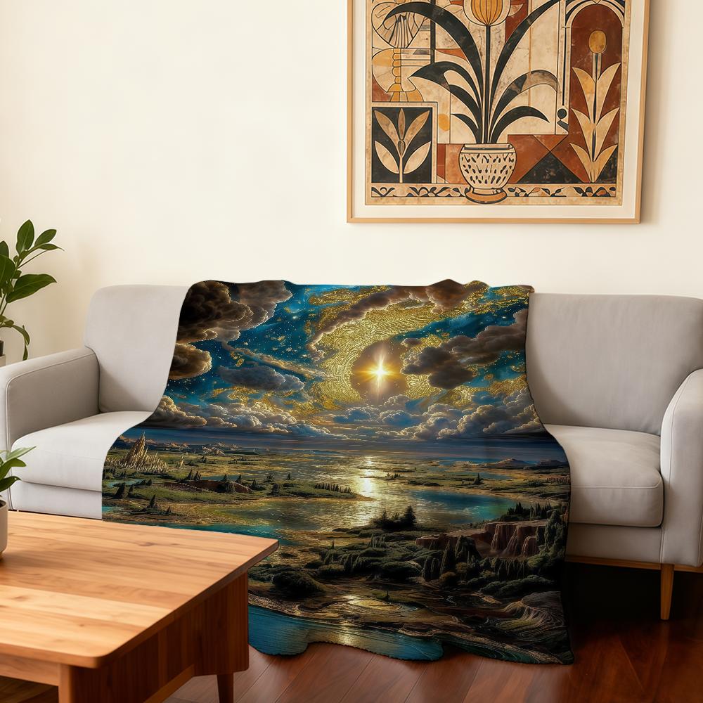 Surreal Style Art Blanket Super Warm Comfortable Plush Throw Blanket Child Home Sofa Bedroom Gift 30x40in