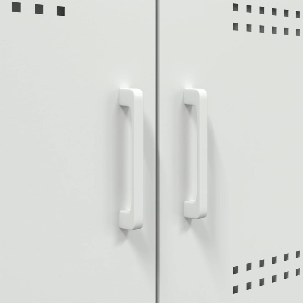 TV Cabinets (2 pcs) White 68 x 39 x 50.5 cm Steel