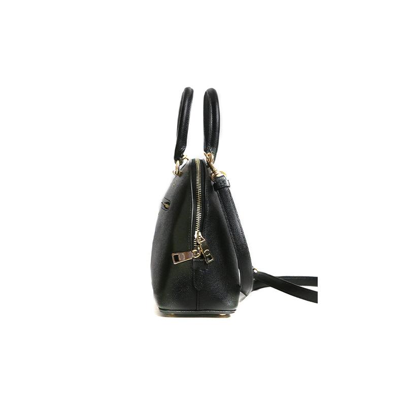 Coach Katy 30 Große Kapazität Logo Schild Lederhülle Tasche Umhängetasche Crossbody Tasche Handtasche Groß Damen Schwarz